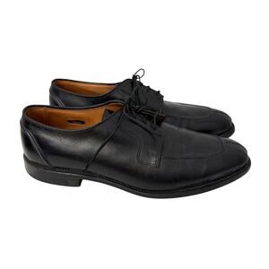 Allen Edmonds Mens 11.5 D Hancock Split Toe Oxford Black Leather Shoes